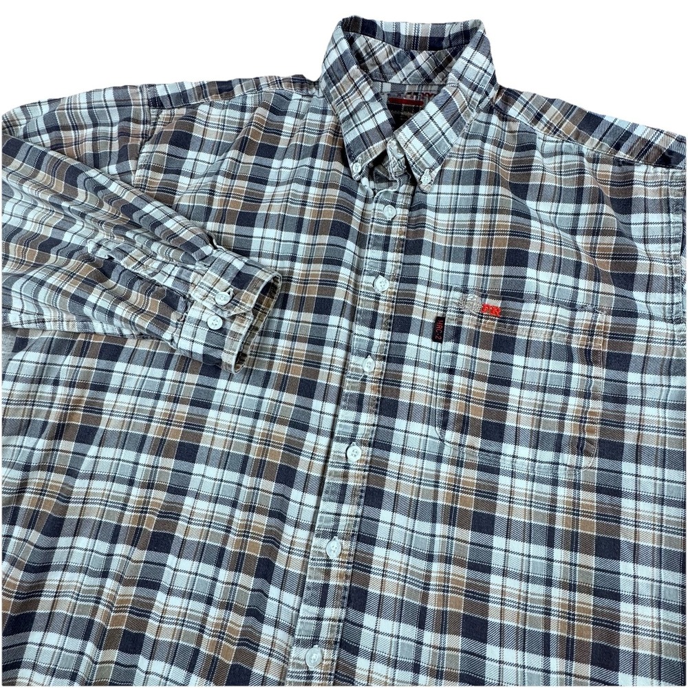 Cinch WRX Flame Resistant Button Shirt Men XXL Plaid Long Sleeve HRC-2 Workwear